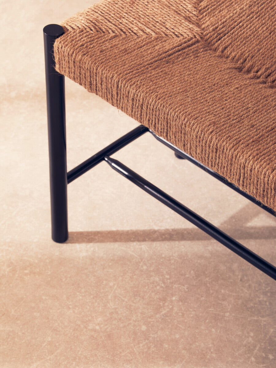 Bandar Natural Rope and Black Wood Large Bench