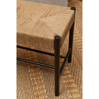 Bandar Natural Rope and Black Wood Bench