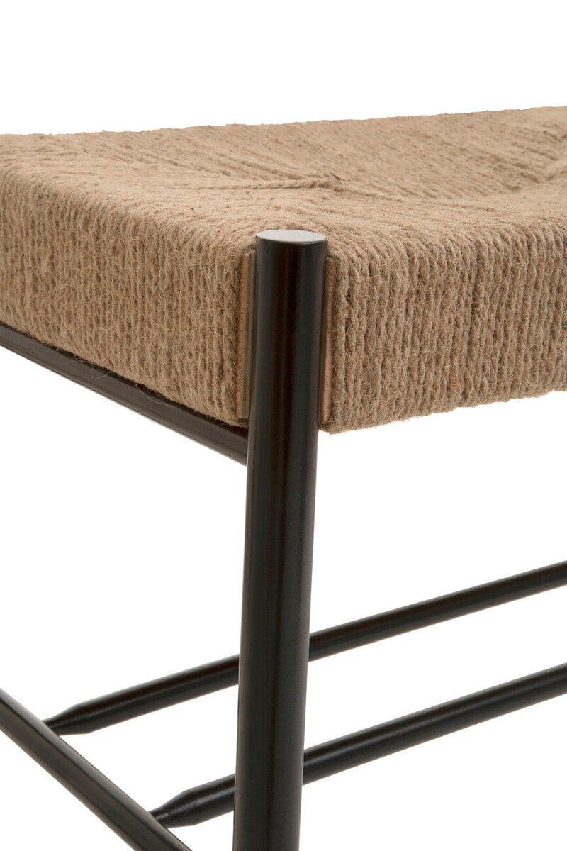 Bandar Natural Rope and Black Wood Bench
