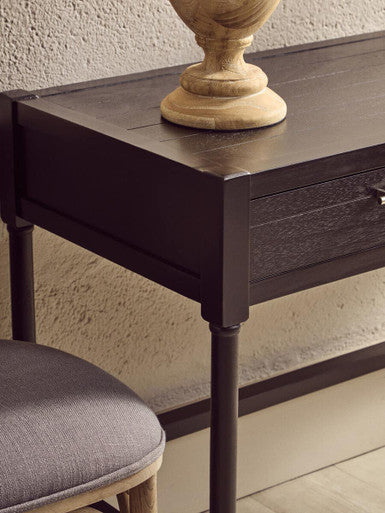 Heritage Two Drawer Black Finish Desk