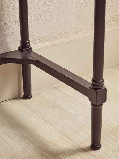 Heritage Two Drawer Black Finish Desk