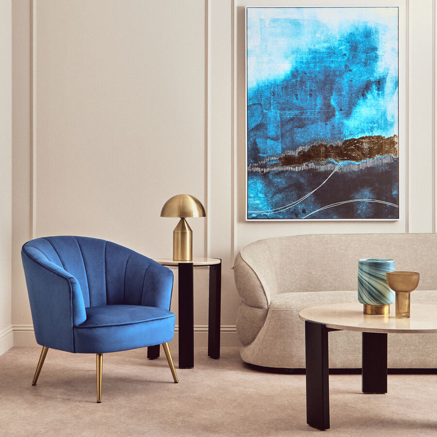 Yolanda Midnight Velvet Chair