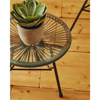 Miami Grey Rattan 3 Piece Patio Set