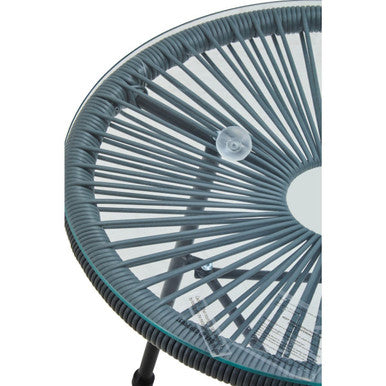 Miami Grey Rattan 3 Piece Patio Set