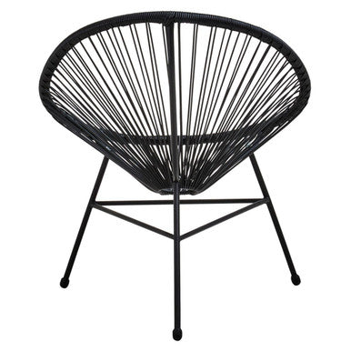 Miami Black Rattan 3 Piece Patio Set