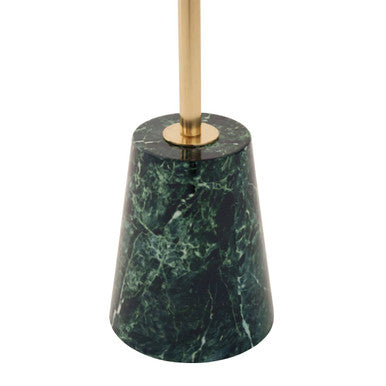 Avola Gold Side Table With Green Marble Effect Base