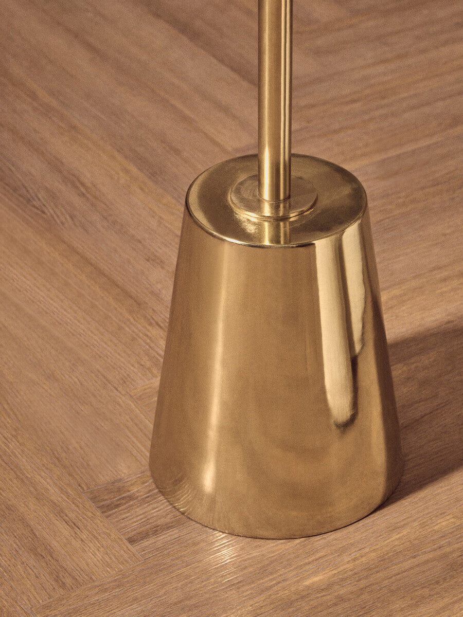 Black Marble Effect Top Side Table with Luxe Gold Metal Base, Avola