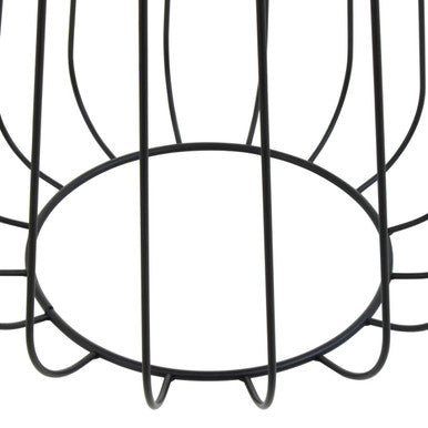 Hayes Grey Velvet Stool with Black Frame