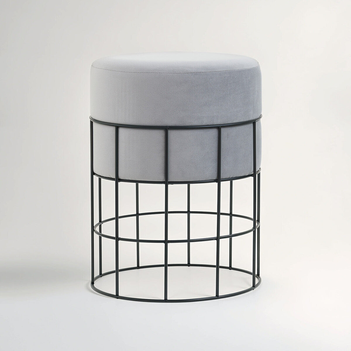 Hayes Cage Frame Velvet Stool