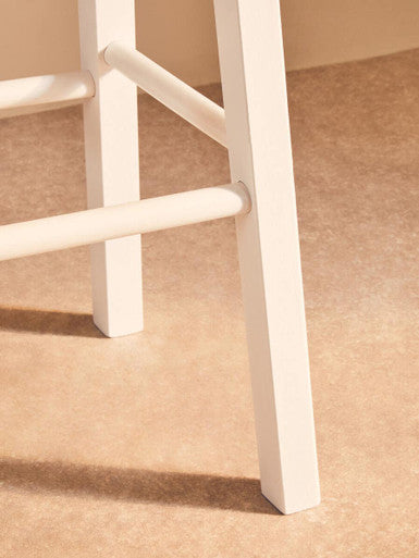 Chester White and Natural Wooden Kitchen or Bar Stool - image 6