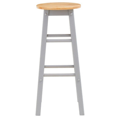 Chester Natural and Grey Wood Bar or Kitchen Stool - image 2