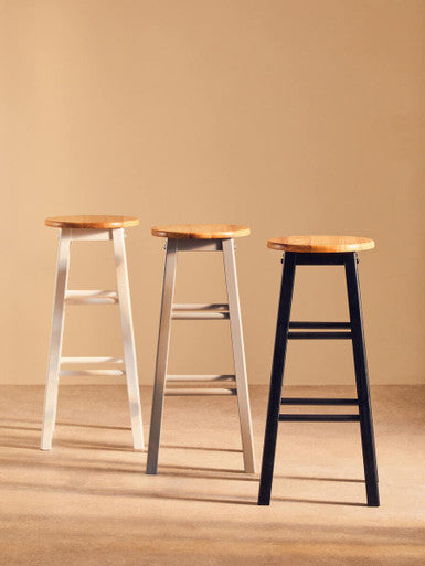 Chester Natural and Grey Wood Bar or Kitchen Stool - image 5