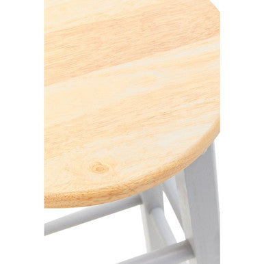 Chester Natural and Grey Wood Bar or Kitchen Stool - image 10
