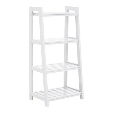 Chester White Wood Four Tier Shelf Unit