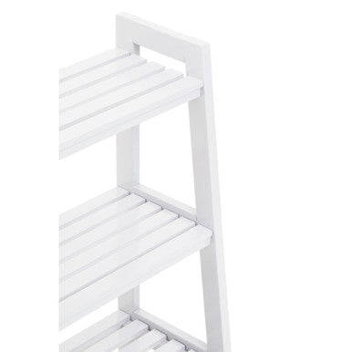 Chester Wood Four Tier White Shelf Unit