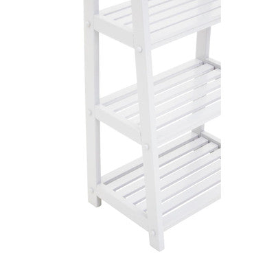 Chester White Wood Four Tier Shelf Unit