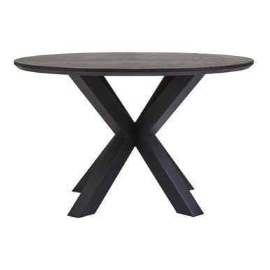 Salford Dining Table With Black Metal Legs