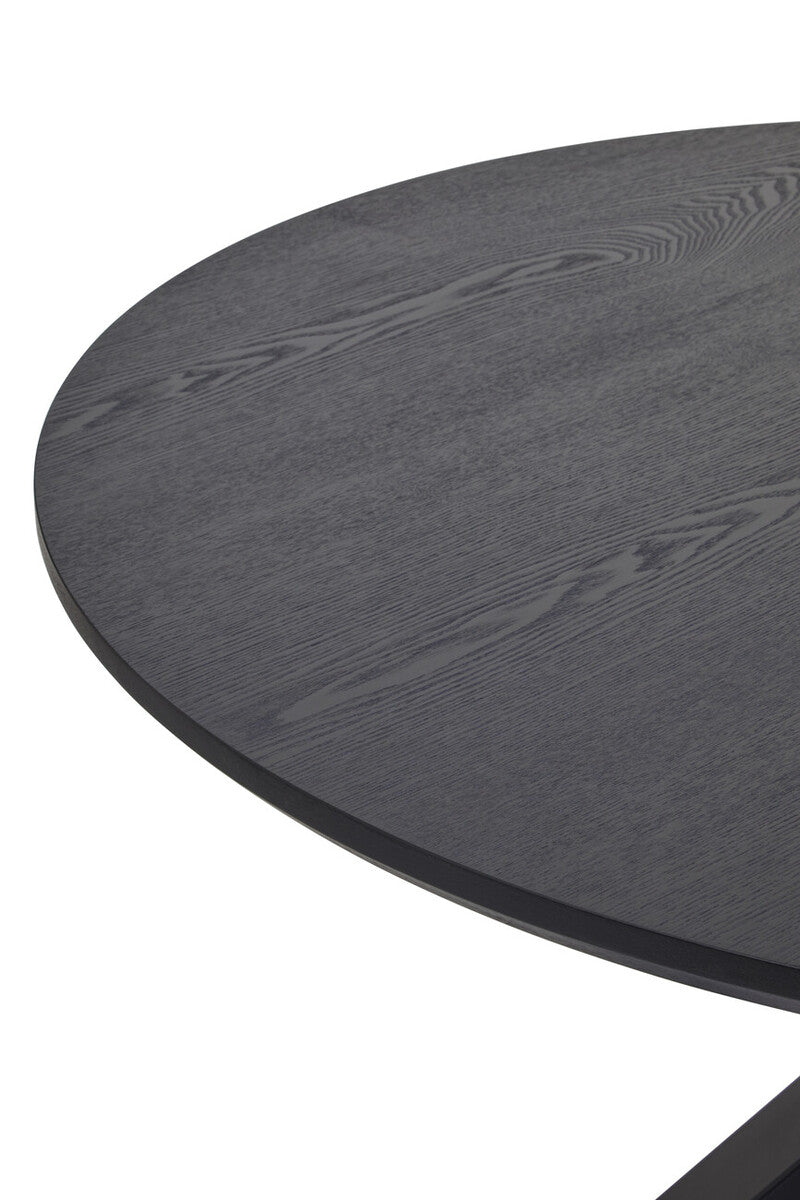 Salford Dining Table With Black Metal Legs