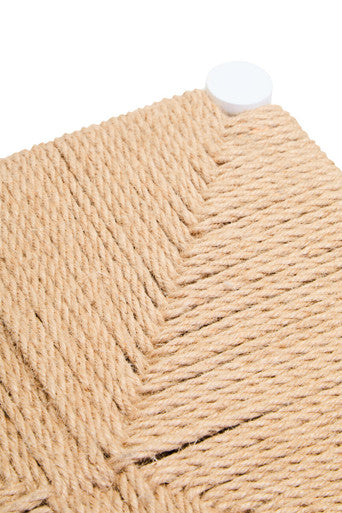 Bandar Natural Rope and White Wood Stool - Image 8