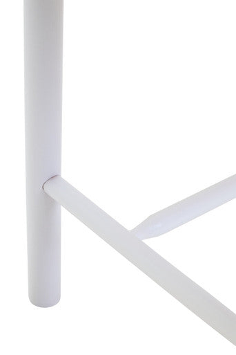 Bandar Natural Rope and White Wood Stool - Image 5