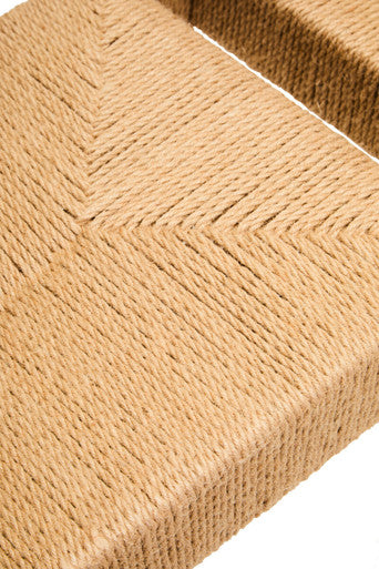 Bandar Large Natural Rope and White Wood Bench - Image 11