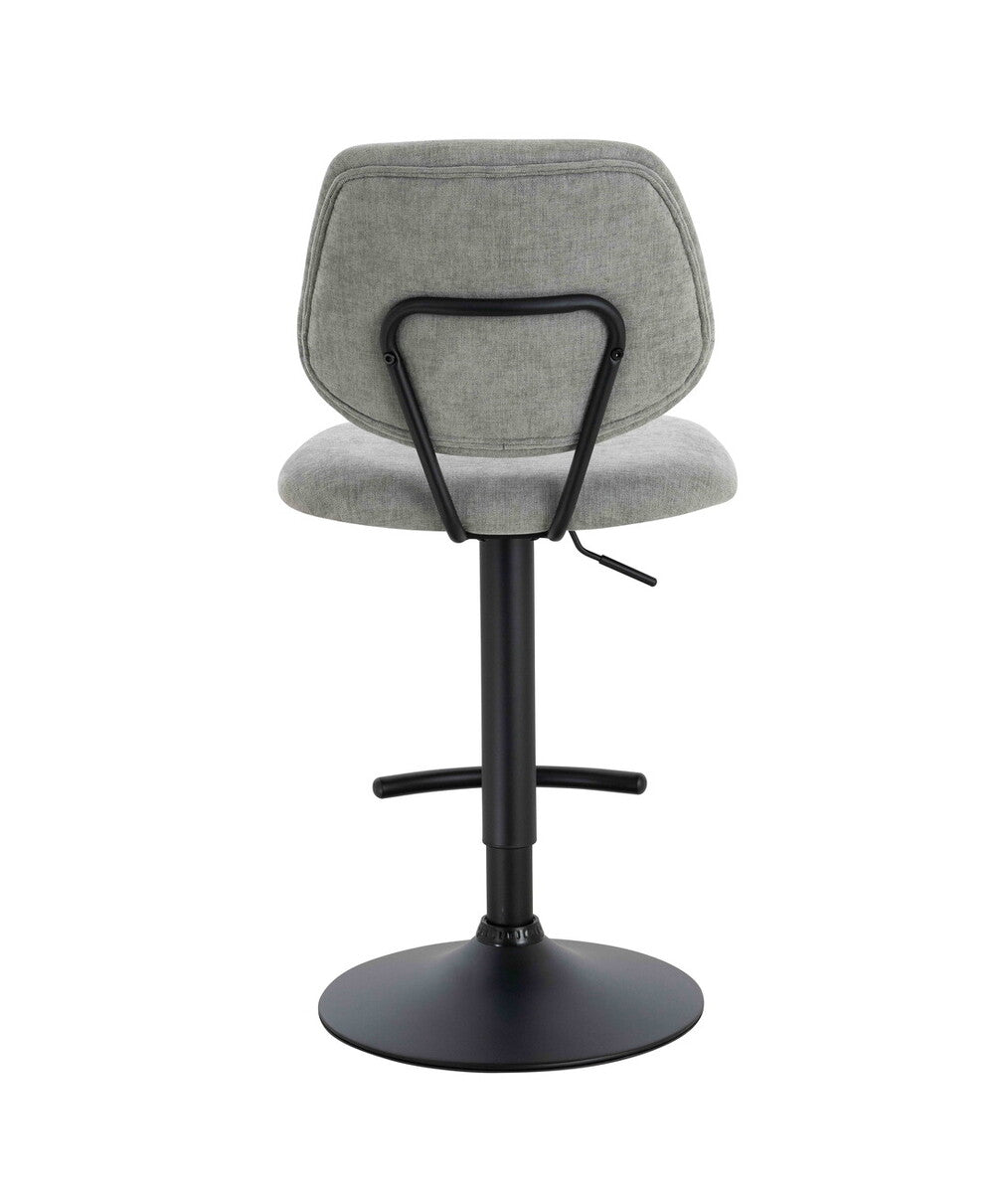Maxwell Set of 2 Light Grey Textured Fabric Bar Chairs - Image 7