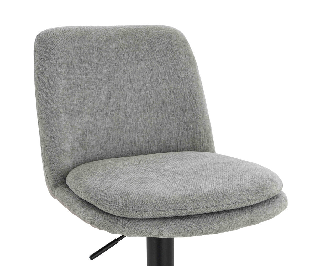 Maxwell Set of 2 Light Grey Textured Fabric Cushioned Bar Chairs - Image 6