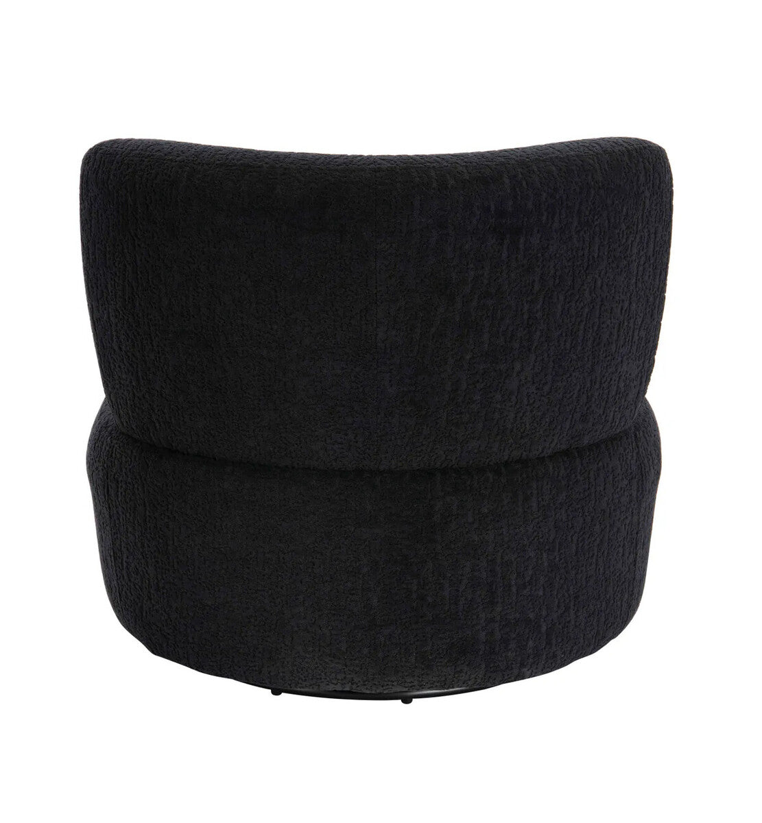 Parlan Black Fabric Curved Back Swivel Chair