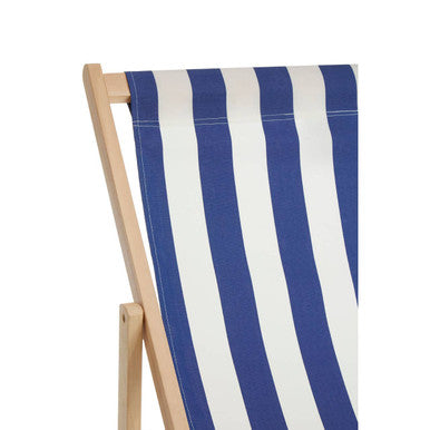 Beauport Navy And White Deck Chair