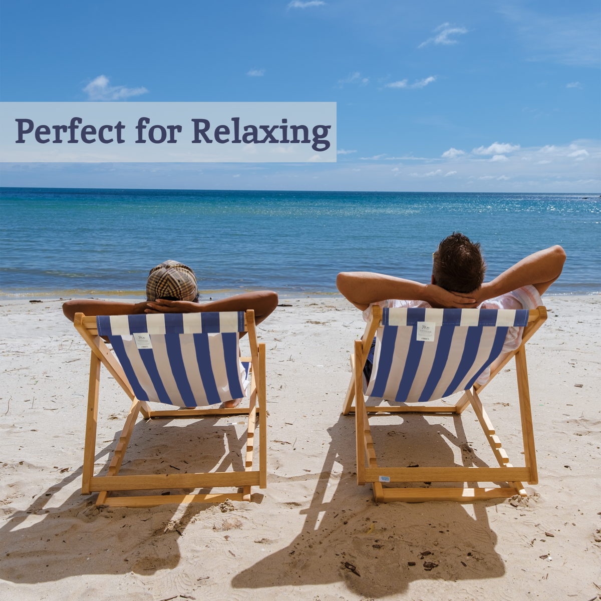 Beauport Navy And White Deck Chair