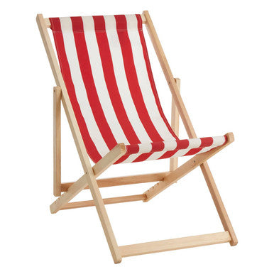 Beauport Red And White Deck Chair