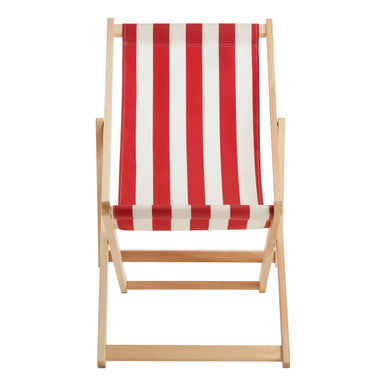 Beauport Red And White Deck Chair