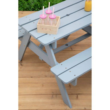 Brighton Grey Finish Wood Kids Picnic Bench