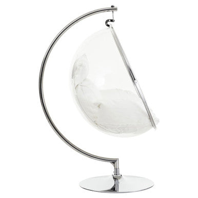 Goa Hanging Bubble Chair With Cream Cushions