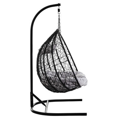 Goa Black Rattan Effect Double Hanging Chair