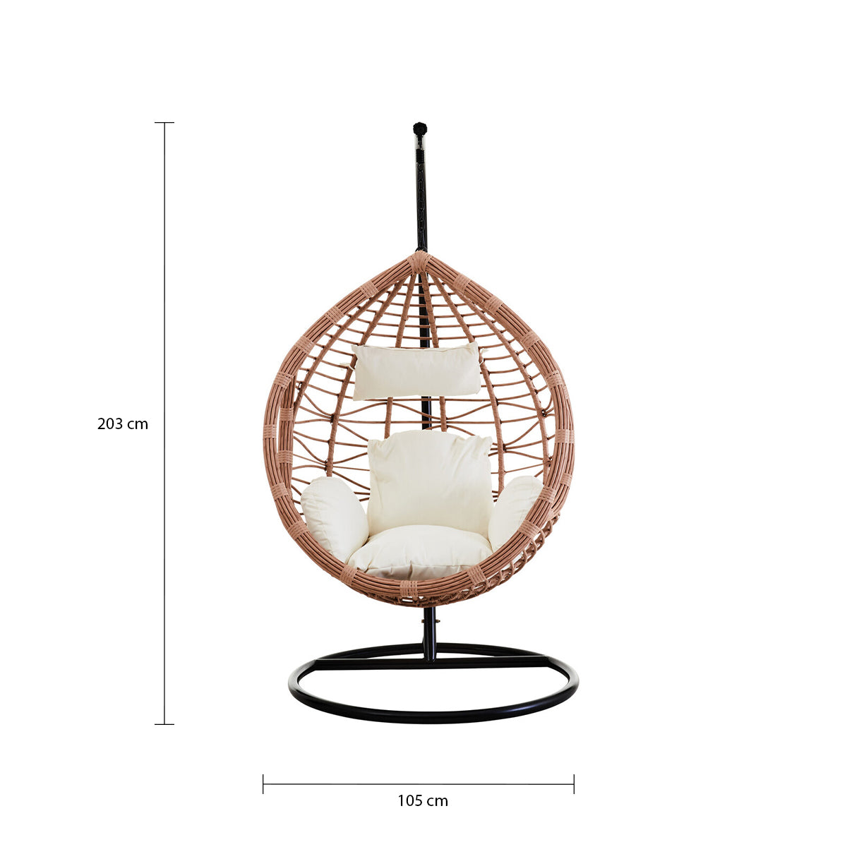 Goa Natural Rattan Effect Hanging Chair