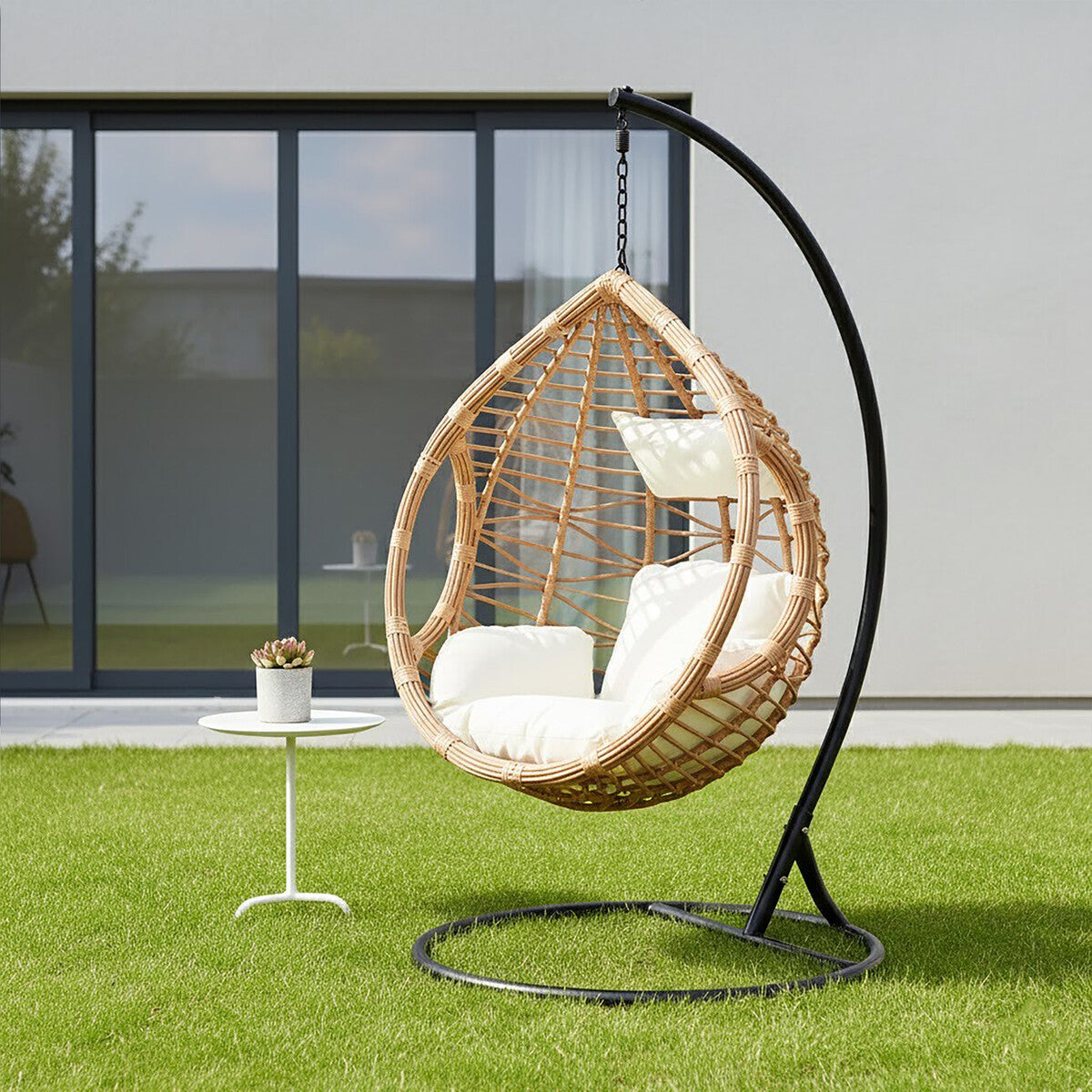 Goa Natural Rattan Effect Hanging Chair
