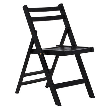 Beauport Black Wood Folding Chair