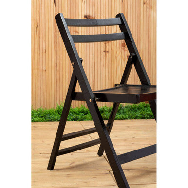 Beauport Black Wood Folding Chair