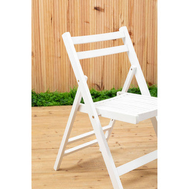 Beauport White Wood Folding Chair