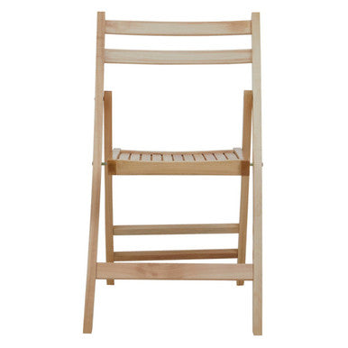 Wooden folding chair on a white background