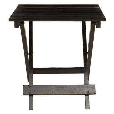 Black Weather Resistant Solid Wood Folding Table, Beauport