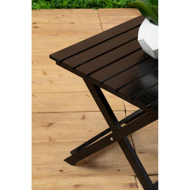 Beauport Black Wood Folding Table