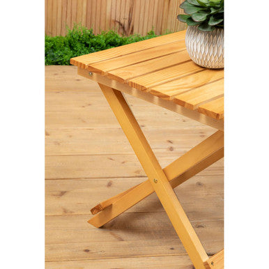 Natural Weather Resistant Solid Wood Folding Table, Beauport