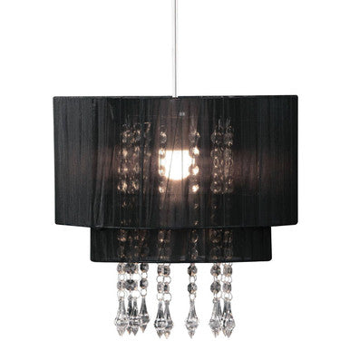Riband Black Voile Pendant Shade