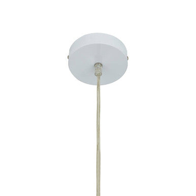 Jasper White Finish Pendant Light With Chrome Detail