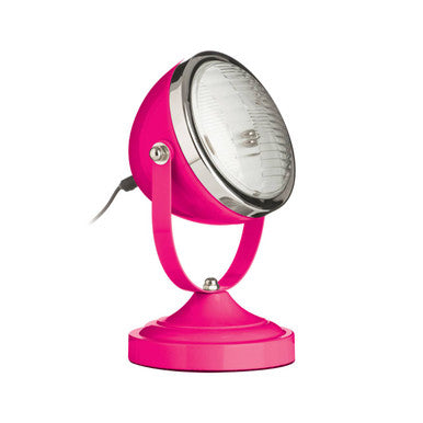 Jasper Spot Table Hot Pink and Chrome Lamp