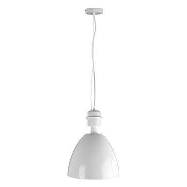 White pendant light on a white background
