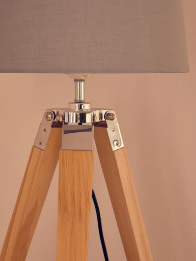 Hadson Tripod Table Lamp with Light Wood Base - image 5