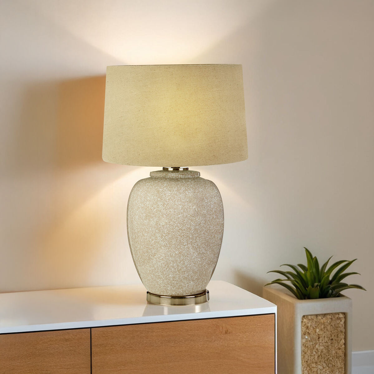 Anora Ceramic Table Lamp With Linen Shade